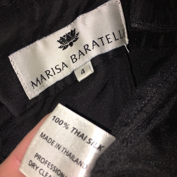 Black size 4 cocktail dress 100% THAI SILK - Picture 8 of 8